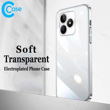 Premium Color Transparent Case Realme C53 Gold