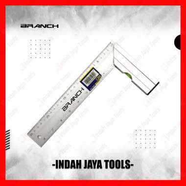 BRANCH Siku Tukang Aluminium 10 Inch - Pasekon Penggaris Ukur 25 cm