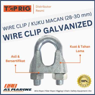 Wire Clip / Kuku Macan / Klem Sling Galvanized TOPRIG 28-30 mm