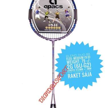 Svp RAKET BADMINTON APACS ORIGINAL BLEND DUO 88 TERINGAN 79G/ 6U-G2 -32LBS navy