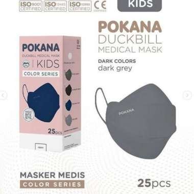 Terbaru Masker Pokana Duckbill Kids - Masker anak isi 25 pcs Terbaru Multicolor