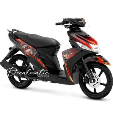 Stiker Mio M3 Full Body Decal Yamaha Mio Z 125 - Dragon Ball Z Merah