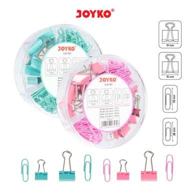 Clip Set Klip Penjepit Kertas Joyko 4 Type CLIP-470 Green
