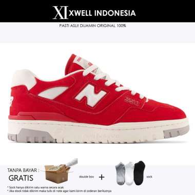SEPATU NEW BALANCE 550 RED WHITE ORIGINAL BB550VND 44