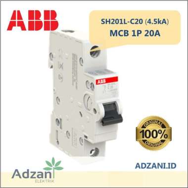 [ABB] MCB 1P 6A/10A/16A 4.5kA SH201L-C 2CDS241001R0 20 A