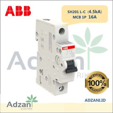 [ABB] MCB 1P 6A/10A/16A 4.5kA SH201L-C 2CDS241001R0 16 A
