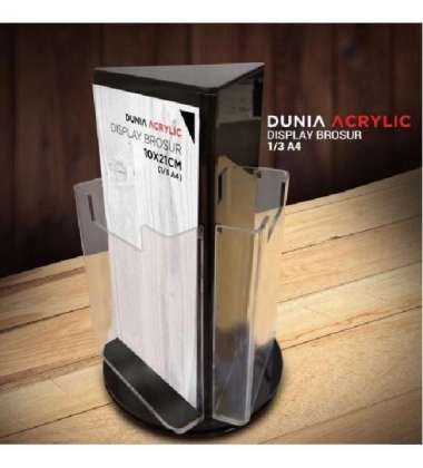 Tempat Brosur Akrilik / akrilik brosur / display brosur putar