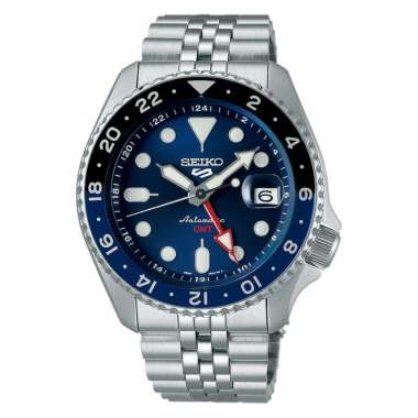 SEIKO 5 Sports SSK003K1 Jam Tangan Pria GMT 42.5mm Stainless Steel Tahan Air 10 ATM dengan Fitur Tan