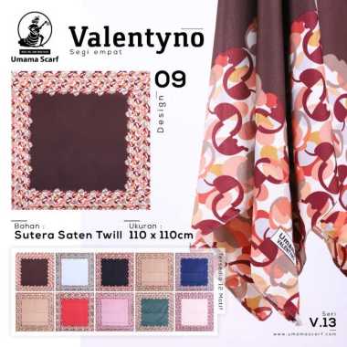 Jilbab Segi Empat Umama Valentyno Motif Original By Umama Hitam