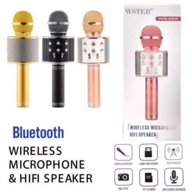 mainan microphone mic anak anak microphone bluetooth mic wireless Multicolor