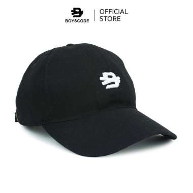 BOYSCODE Topi Baseball Polo Cap Basic Distro Pria Wanita BIG LOGO Hitam / Topi Baseball Golf Black