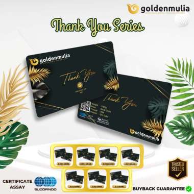 GOLDEN MULIA Logam Mulia Gift Series Thank You 0.001 gr - 0.1 gr 0.005 gram