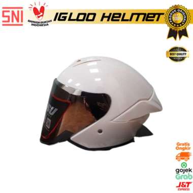 Helm Half Face Jitsu Kairos Solid White Pearl XL