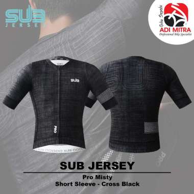 SUB Jersey Pro Misty Short Sleeves Jersey Sepeda Pro Series XXL Cross Black