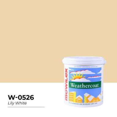 Mowilex Weathercoat Cat Tembok Exterior [2.5 L] W-0526 Lily White
