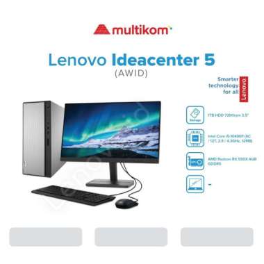 PC Desktop Lenovo IC 5i 14IOB6 AWID i5 10400F DOS 8GB 1TB RX550X DOS