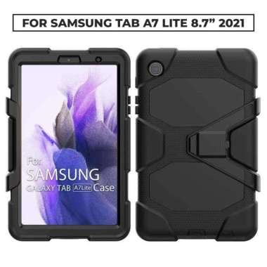 Samsung Galaxy Tab A7 Lite 2021 T225 rugged armor silicon casing cover Merah