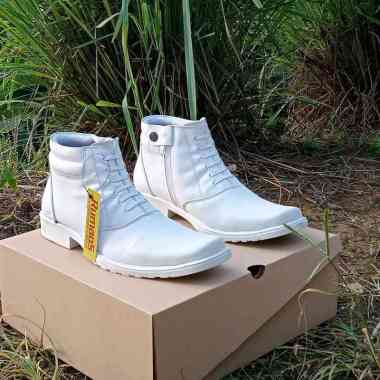 sepatu putih PDH PDU kulit asli 45 putih
