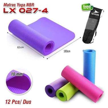 Matras Yoga Speeds 10mm Tebal Yoga Mat Biru