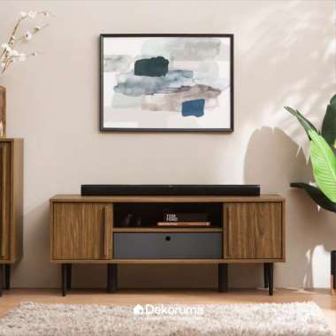 Dekoruma Kiyota Meja TV Kayu / Lemari Rak TV Minimalis Modern
