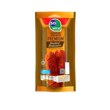 SO NICE SOSIS PREMIUM BRATWURST 60GR