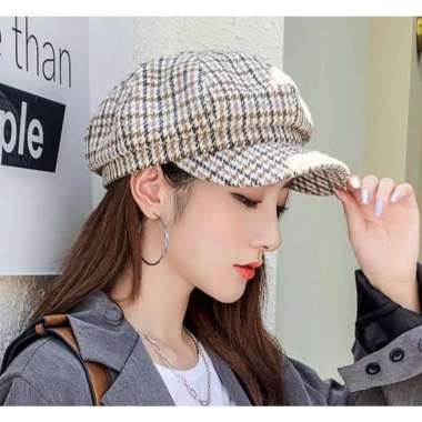 TOPI BERETS CLASIC WANITA Cream