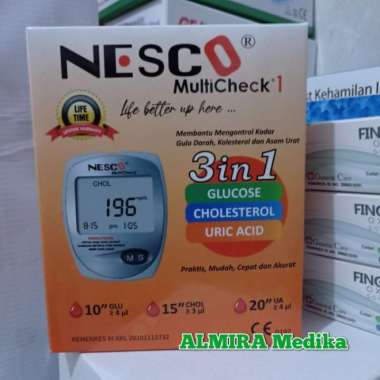 Alat Nesco Multicheck - Alat Tes Gula Darah, Kolesterol dan Asam Urat Multicolor