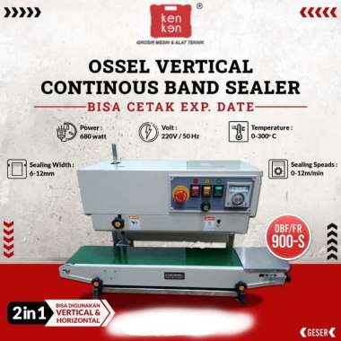 Vertical Continuous Band Sealer Vertikal Continuous Band Sealer Mesin Segel Plastik OSSEL