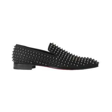 [12.12 Dealcember] Christian Louboutin Dandelion Spikes Knited Loafers Black 41 Black