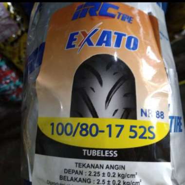 ban pelek 17 IRC 100 80 17 Exato Tubeless ban motor CB