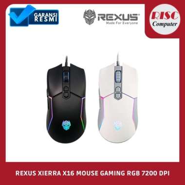 REXUS Xierra X16 / X-16 Mouse Gaming RGB 7200 DPI putih
