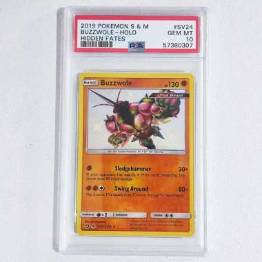 Buzzwole Shiny SV24/SV95 S&M Hidden Fates PSA 10 - Graded Pokemon Card
