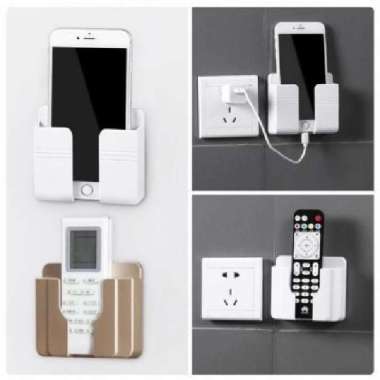 Holder Cas Hp Tempel Dinding Rak Handphone Charger Gantung Tempel Hook