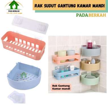 Rak Kamar Mandi Persegi Panjang/Rak Kamar Mandi Tempel/Rak Sabun Segitiga