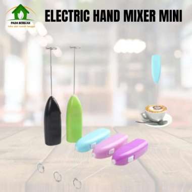 Stainless Mini Hand Mixer Elektrik Adukan Kopi Adukan Telor Batrai
