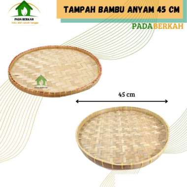 Tampah Nyiru Bambu 45 Cm Anyaman Kecil
