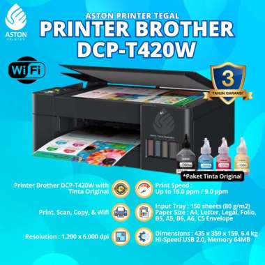 Printer Brother DCP-T420W WiFi | Print, Scan, Copy | Brother DCP T420W TINTA AMAZINK