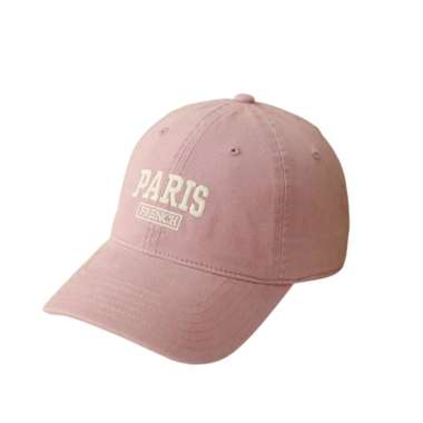 Baseball cap : PARIS FRENCH - Topi Baseball Topi Pria Topi Wanita PINK