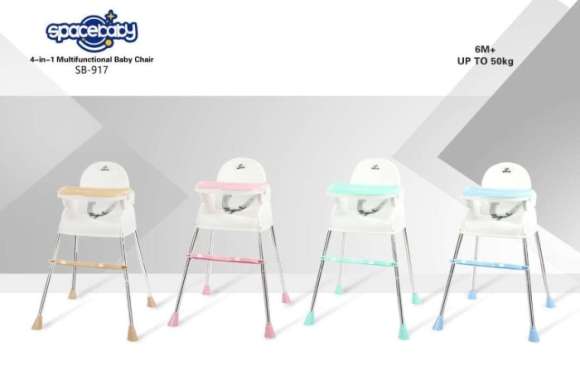 Promo SpaceBaby SB 917 Baby Booster High Chair Kursi Makan Bayi
