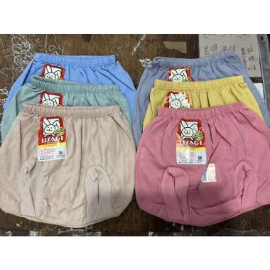 (6pcs) USAGI premium celana pop kodok anak bayi polos Free size Random