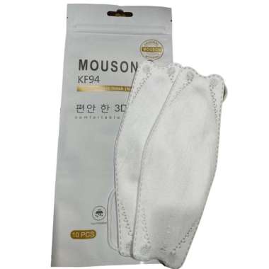 Masker KF94 Mouson Premium Emboss 4ply per pack isi 10 pcs / Disposable mask Wemaze facemask Kf94 Mo