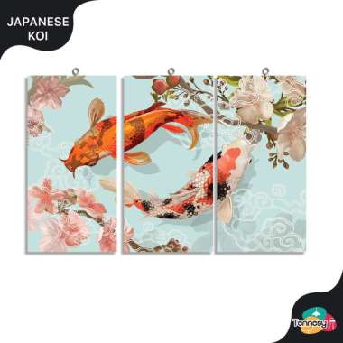 TENNESY SET HIASAN DINDING IKAN KOI 15x30CM WALL DECOR PAJANGAN POSTER DEKORASI DINDING KAMAR RUMAH