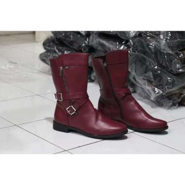 GST Sepatu Boots Wanita Winter Autumn Spring Korea Style 013 42 MERAH