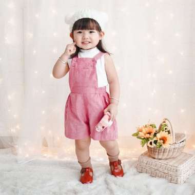 Dress anak perempuan, baju anak Overall M Hitam