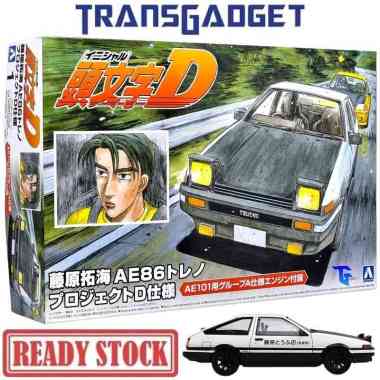 AOSHIMA Plamo Initial D Takumi Fujiwara - Toyota AE86 Sprinter Trueno 1/24 Scale Plastic Model Car