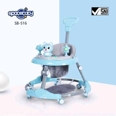 SPACEBABY BABY WALKER SB 516 BABY WALKER BELAJAR JALAN ANAK APOLO BABY KERETA JALAN ANAK biru