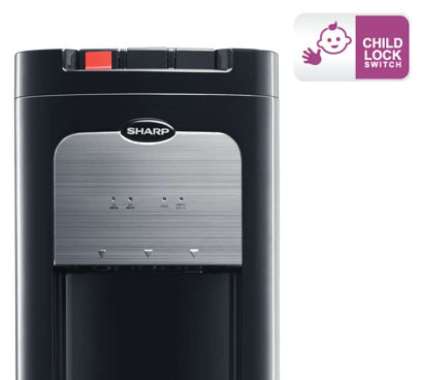 SHARP SWD72EHL Dispenser Galon Bawah Low Watt 3 Kran SWD-72EHL-BK Hitam