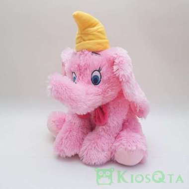boneka dumbo si gajah terbang pink bulu large