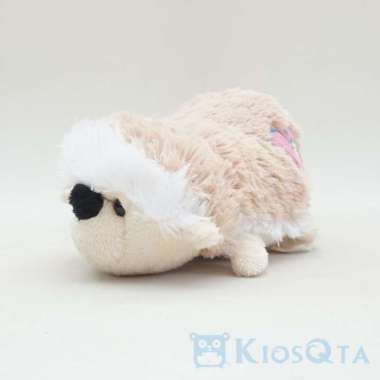 boneka landak mini hedgehog bulu coklat muda small