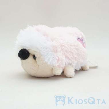 boneka landak mini hedgehog bulu pink muda small